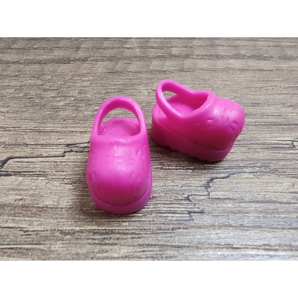 Barbie Pink Chelsea Shoes Doll Fashion Slip On Croc Style Clothes Z35